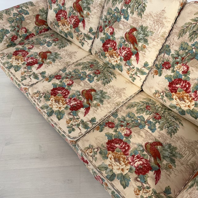 Vintage Medallion Three-Seater Sofa For Sale - Image 12 of 15