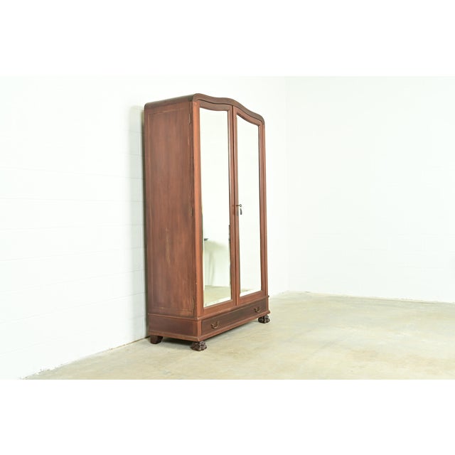 Victorian R. J. Horner Victorian Mahogany Mirror Front Armoire Dresser or Linen Press, Circa 1890s For Sale - Image 3 of 11