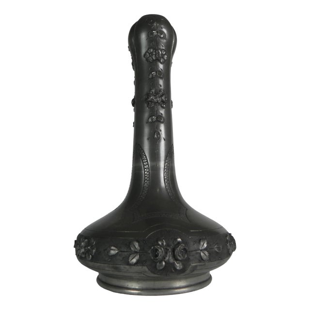 Art Nouveau Tin Vase by Pechez, Early 20th Century For Sale