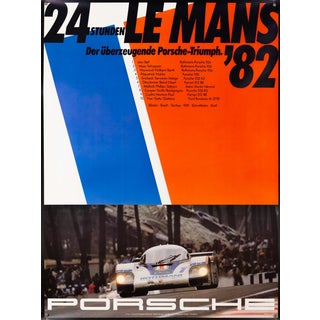 24 Hours of Le Mans Porsche Poster, 1982 For Sale