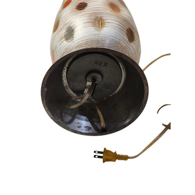 Mid Century Modern Fortune Lamp Company Tall Ceramic Table Lamp With Shade For Sale In Atlanta - Image 6 of 6