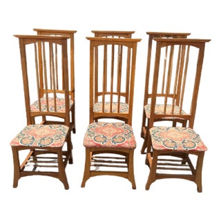 Late 20th Century Ron Fisher Handmade Arts and Crafts Style Dining Chairs For Sale