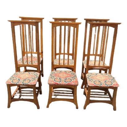 Late 20th Century Ron Fisher Handmade Arts and Crafts Style Dining Chairs For Sale