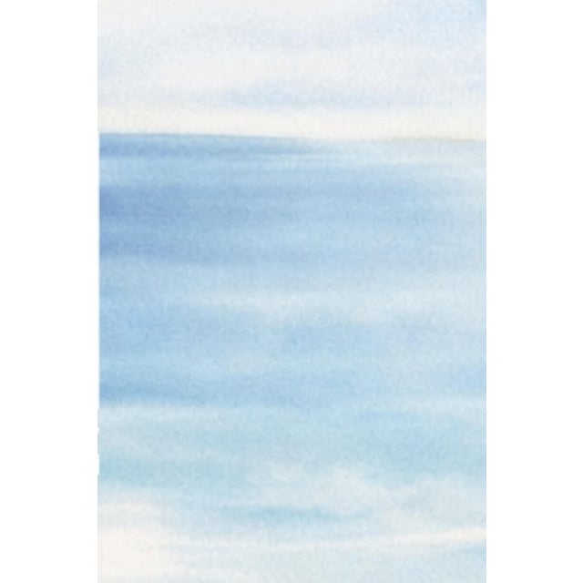Paint Soft Blue Ocean Horizon, Minimalist Coastal Seascape Art Print, 24″ × 36″ For Sale - Image 7 of 9