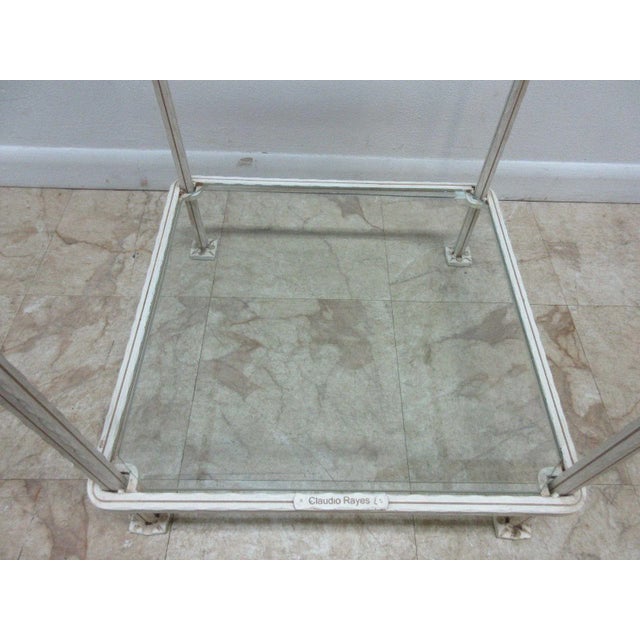 Claudio Rayes Wrought Iron Handmade Italian Side Table For Sale - Image 9 of 10