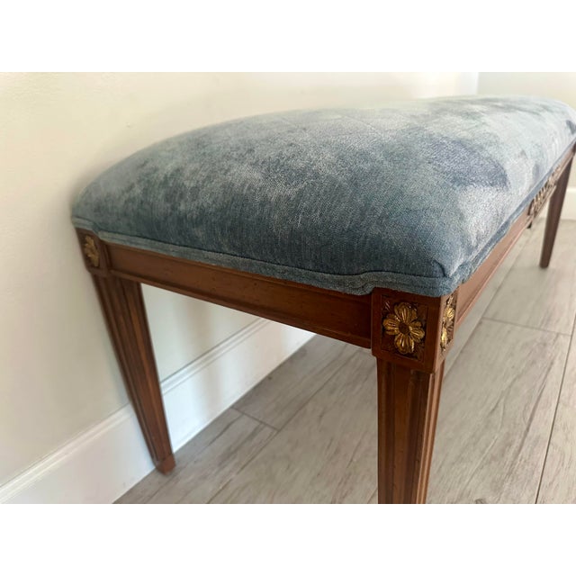 Late 20th Century King Louis XVI Style Bench For Sale In West Palm - Image 6 of 10