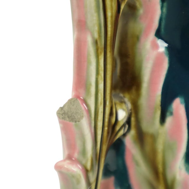 Antique Art Nouveau Rococo Blue Vase, 1890s For Sale - Image 6 of 16