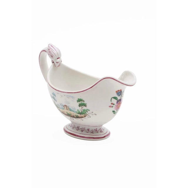Antique Early 19th Century Italian Doccia Porcelain Sauce or Gravy Boat, Circa 1815 For Sale - Image 16 of 17