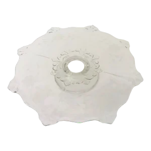 Vintage Etched Clear Glass Cake Stand