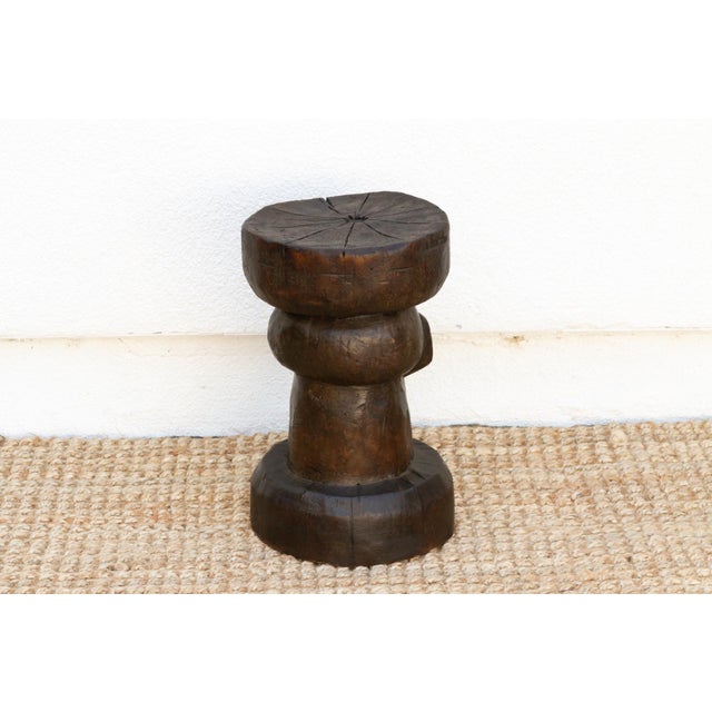19th Century Antique African Carved Chief's Stool For Sale - Image 5 of 10