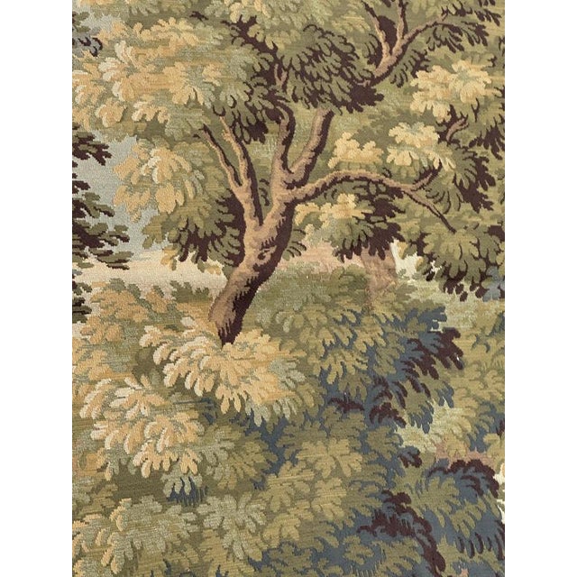 Antique French Jacquard Tapestry with Village Motif in the style of Aubusson, 1970s For Sale - Image 12 of 18