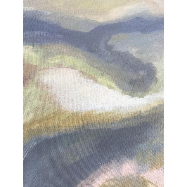 Mid-Century Modern Vintage Abstract Painting 1979 For Sale - Image 3 of 6