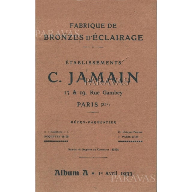French Art Deco Pendant Light by Jamain & Degue 1930 France For Sale - Image 12 of 13