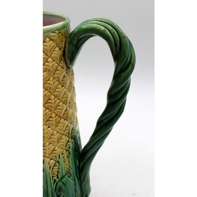 C. 1880s English Majolica Pineapple Pitcher For Sale In Raleigh - Image 6 of 6