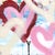 Innocent Heart Kisses - Original Colorful Pop Art Mixed Media Painting With Hearts on Canvas by Amber Goldhammer For Sale - Image 4 of 9