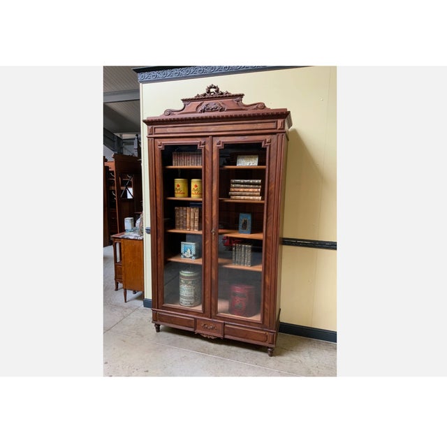 Antique Art Nouveau China Display Cabinet, 1910 For Sale - Image 3 of 11