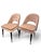 A sophisticated pair of Cliff dining chairs by Eichholtz, upholstered in supple taupe Alcantara with elegant black piping...