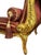 Regency Style Carved Giltwood Daybed in Red Striped Upholstery For Sale - Image 4 of 5