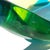 Murano Vintage Sommerso Glowing Uranium Blue Yellow Green Italian Art Glass Bird Shaped Bowl For Sale - Image 10 of 11