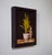 Surrealism Sinful Thoughts by Thane Gorek | Oil on board Still life of a plant in a cup with a doll and a ball For Sale - Image 3 of 3