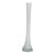 Eiffel Tower Vase White Glass With Slim Tapered Neck and Clear Footed Base 4828b For Sale