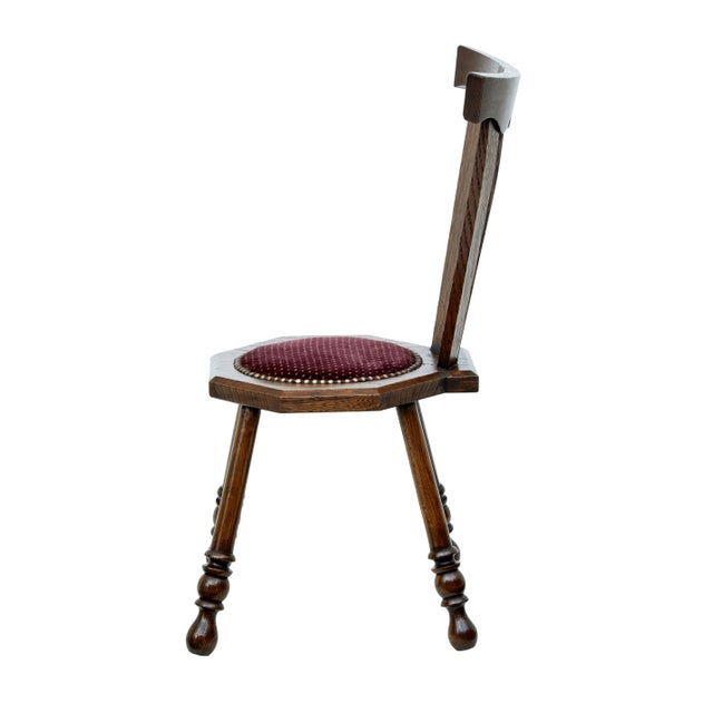 Early 20th Century Oak Arts and Crafts Childs Chair, 1920s For Sale - Image 4 of 6