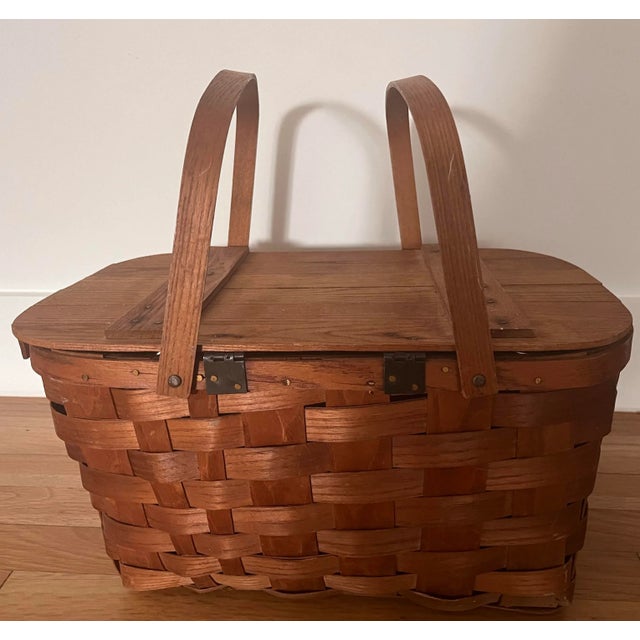 Vintage Basketville Picnic Basket Made in Putney Vermont For Sale In Austin - Image 6 of 12
