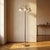 Vintage Brass Floor Lamp with Five Opaline Glass Shades, 1950s For Sale - Image 9 of 9