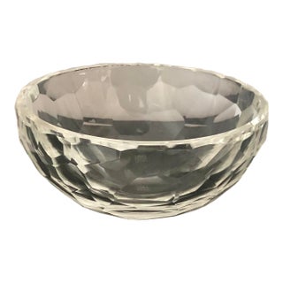 Crystal Saks Fifth Avenue Honeycomb Bowl For Sale