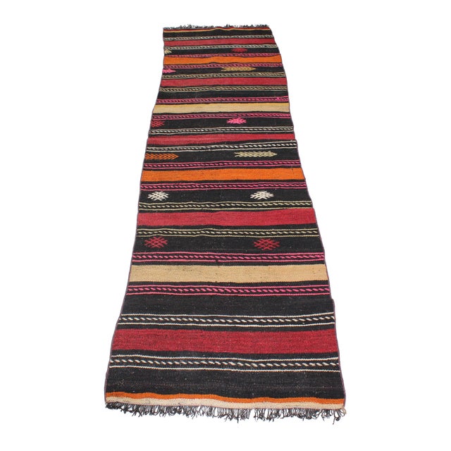Vintage Anatolian Kilim Runner - 30"x114.5" For Sale