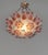 LOYS LUCHA A nice French 1930 art deco chandelier in nickel plated solid brass holding a bowl by the glass manufactory of...