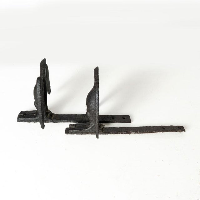 Traditional Pair of Cast Iron Snow Eagles For Sale - Image 3 of 5