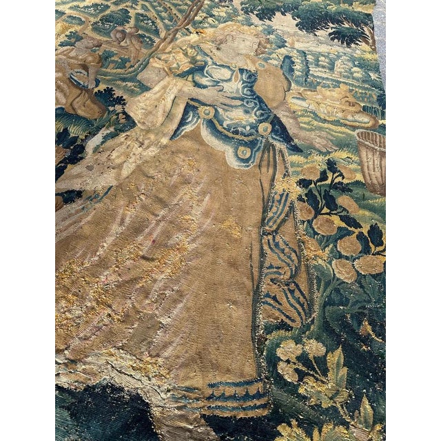 Antique 16th Century French Aubusson Tapestry For Sale - Image 17 of 18
