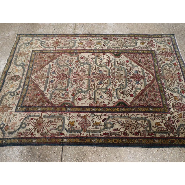 Galerie Shabab Collection Early 20th Century Indian Agra Accent Rug For Sale - Image 4 of 8