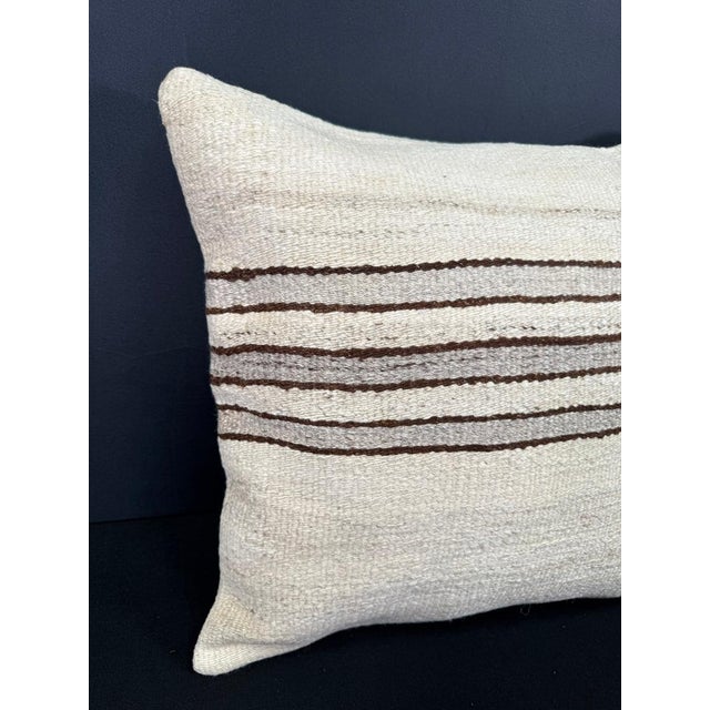 Turkish Hemp Pillow Cushion Natural Beige Brown Cushion Cover 20"x20" #30655 Enhance your home decor with our Kilim Pillow...