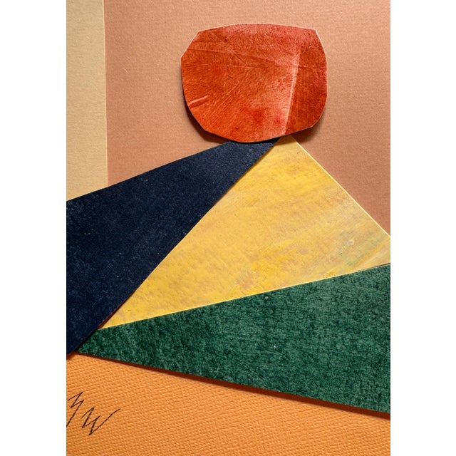 Orange "Into the Sun 6" Original Mixed-Media Collage on Paper by Zac Woodiel For Sale - Image 8 of 9