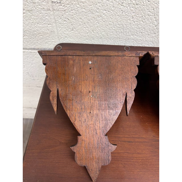Antique Arts and Crafts Gothic Revival Exposed Peg Wall Brackets - Pair For Sale In Kansas City - Image 6 of 8
