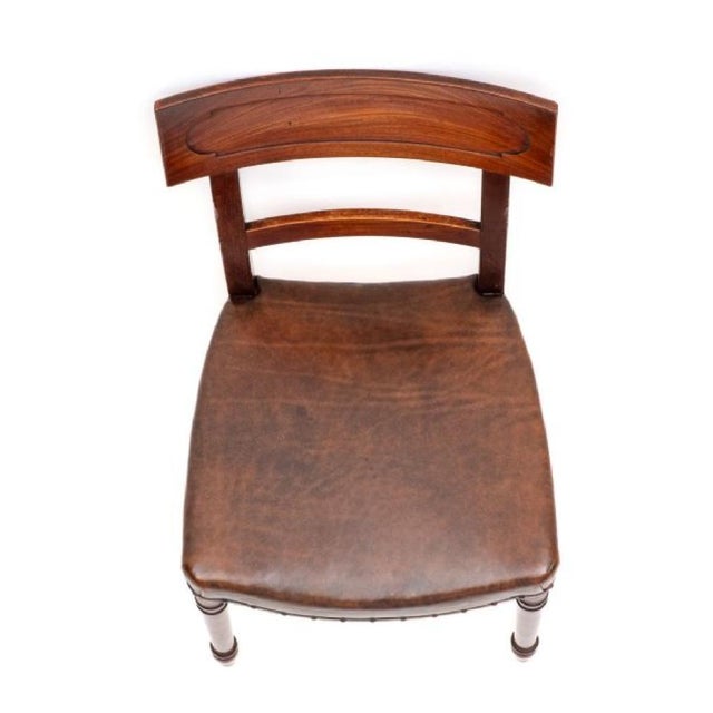 Antique Irish Regency Dining Chairs in Mahogany, 1815, Set of 4 For Sale - Image 6 of 9