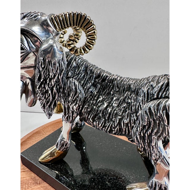 Frank Meisler “Ephraim the Goat” Limited Edition Signed Kinetic Sculpture on Marble For Sale - Image 12 of 18