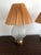 Hollywood Regency Pair of Shell Form Glass Table Lamps For Sale - Image 3 of 8
