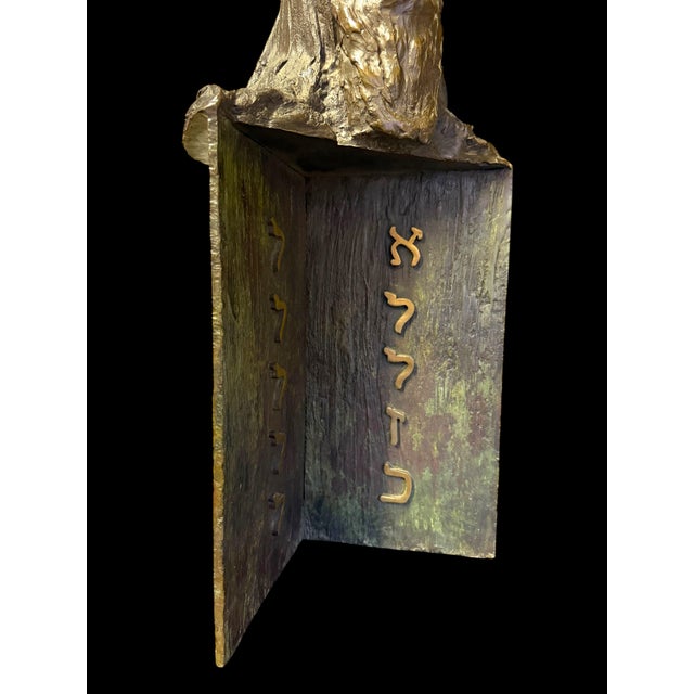 Modern A Limited Edition Patinated Sculpture of Moses For Sale - Image 3 of 12