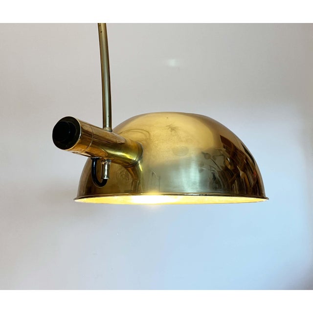 Vintage Postmodern German Brass Boca Arc Floor Lamp with Clamping Rod attributed to Florian Schulz, 1970s For Sale - Image 14 of 18