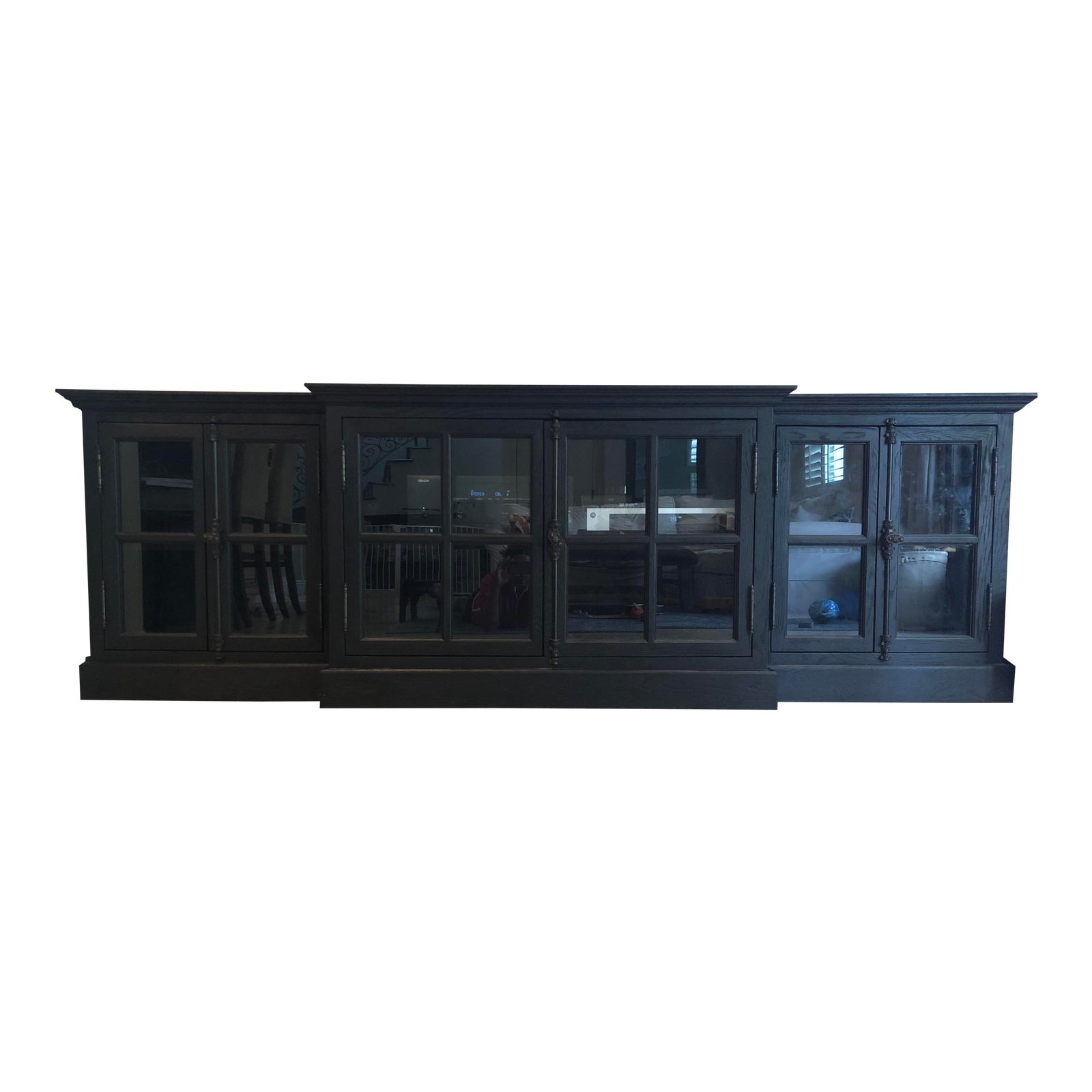 Restoration Hardware French Casement Media Console | Chairish