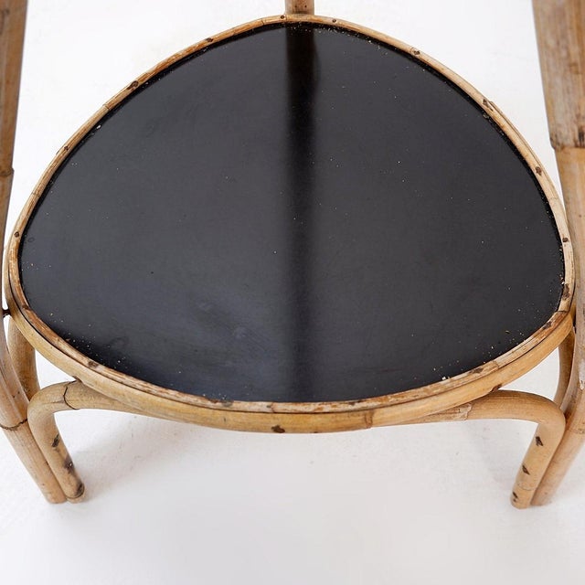 Rattan Tripod Floor Lamp with Shelf, 1950s-1960s For Sale - Image 4 of 13