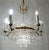 Baroque Brass and Lead Crystal Chandelier from Palwa, 1950s For Sale - Image 3 of 18