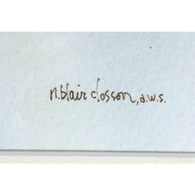 Expressionist Nanci Blair Closson "Earth Series I" Original Watercolor Painting With New Custom Frame For Sale - Image 4 of 6