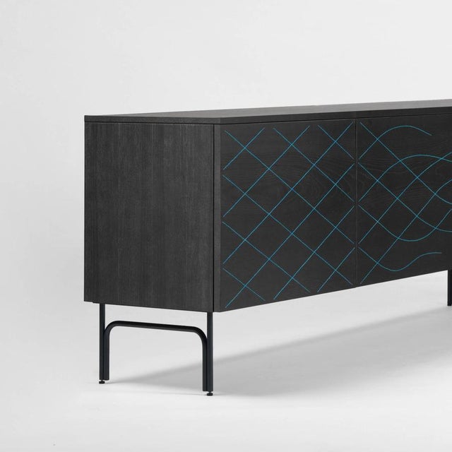 Couture Sideboard in Stained Black Ash Wood by Färg & Blanche for BD Barcelona For Sale - Image 4 of 10
