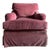 1980s Vintage Velvet Ethan Allen English Roll Armchair For Sale