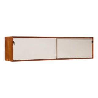 Florence Knoll 123 W-1 Mid Century Walnut Wall Mount Credenza For Sale