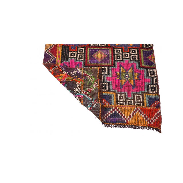 1960s Small Ebroidered Vintage Kilim Rug - 2`7″ X 3`7″ Ft. For Sale - Image 5 of 6